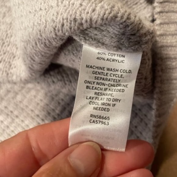 Abound Dusty Blue Cropped Sweater - Size Medium - Picture 9 of 11